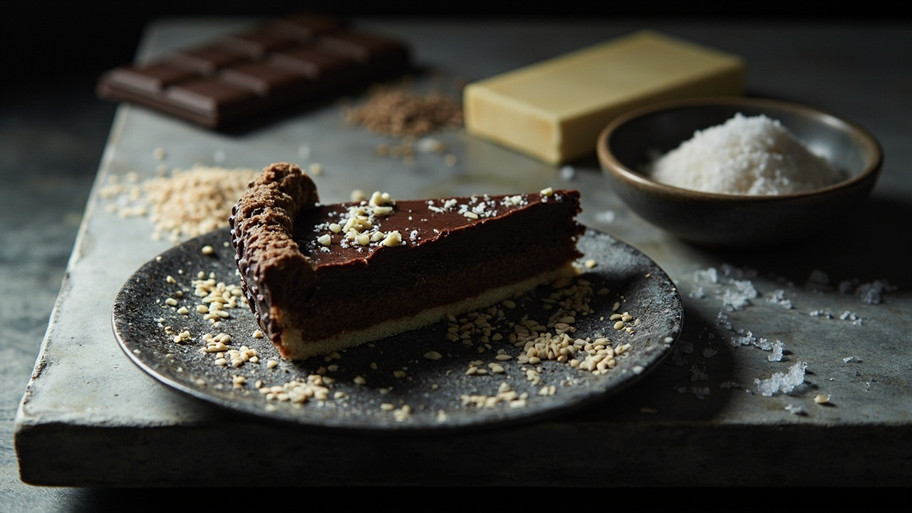 Black Sesame Shortcrust Tart