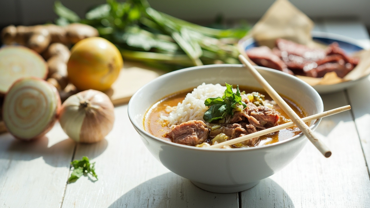 Bright Beef Pho Over Jasmine Rice