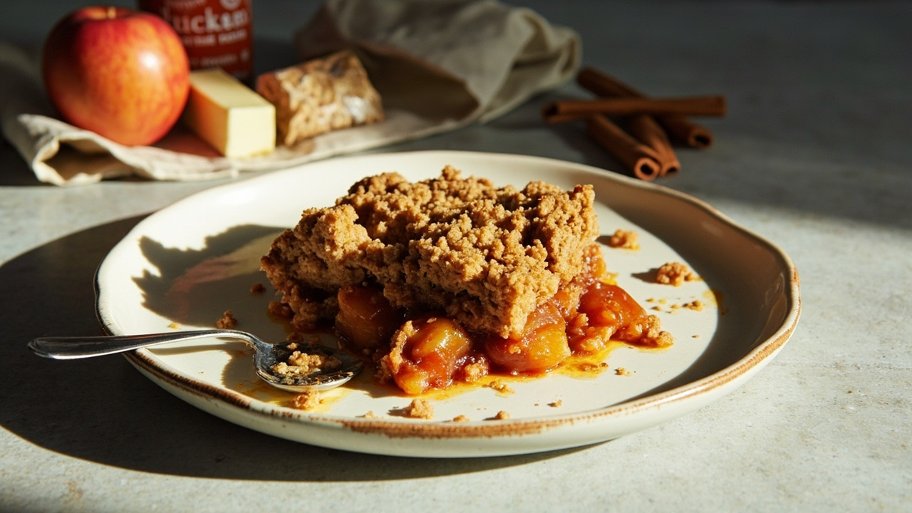 Brown Butter Apple Crisp with Sriracha Crumble