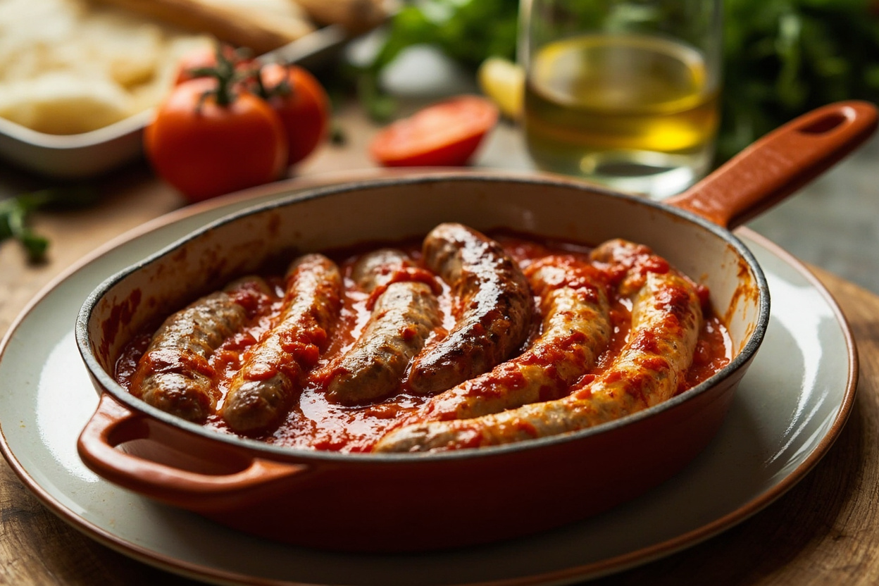Butter-Enriched Tomato Sausage Bake