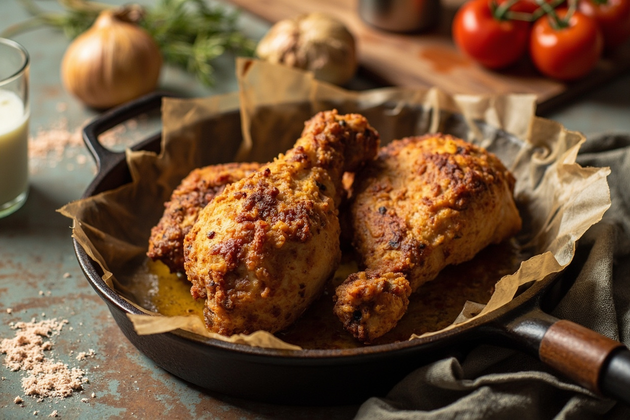 Buttermilk Fried Chicken Thighs with Cayenne
