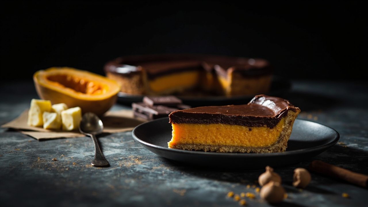 Butternut Squash and Dark Chocolate Blind-Baked Tart