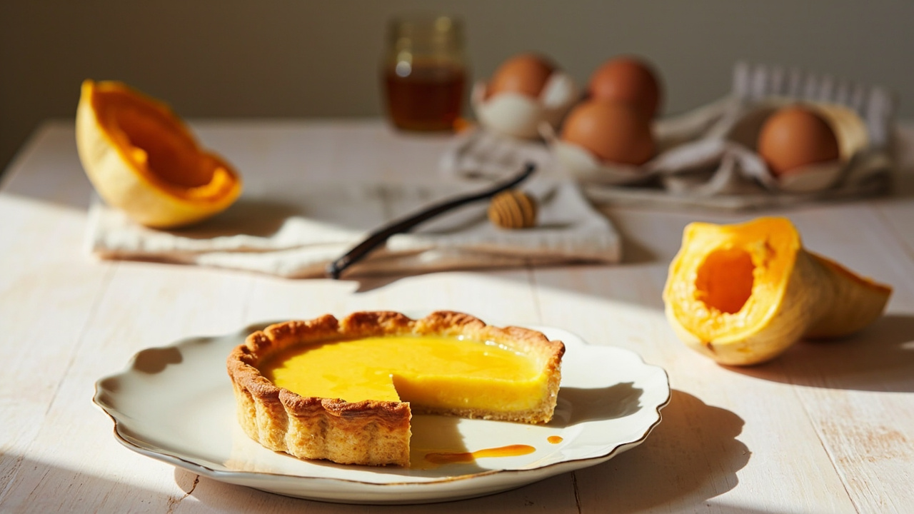 Butternut-Squash Custard Tart with Shortcrust-Pastry