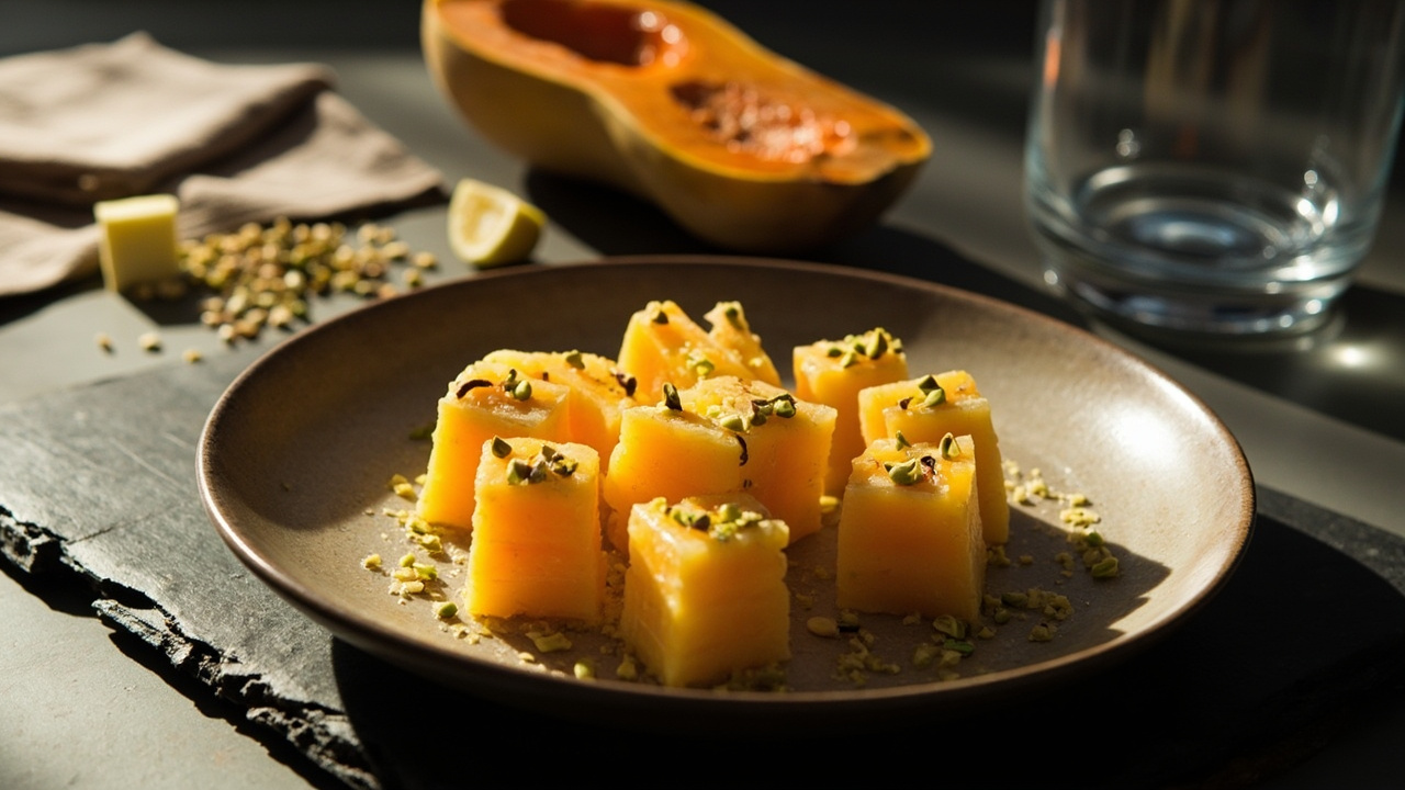 Butternut-Squash Lokum with Honey & Pistachio