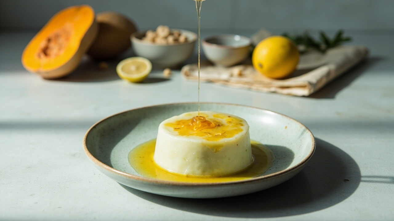 Butternut Yuzu White Bean Pudding