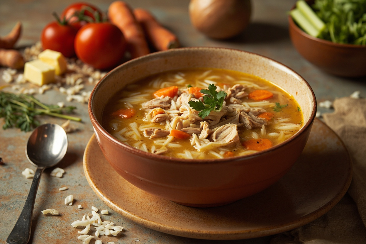 Buttery Chicken and Rice Soup