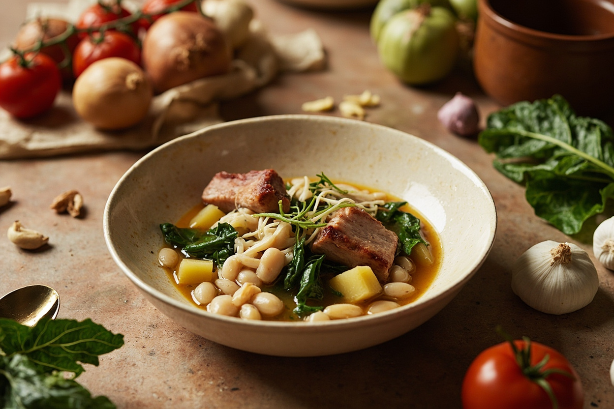 Caldo Gallego with Chard and Pork Belly