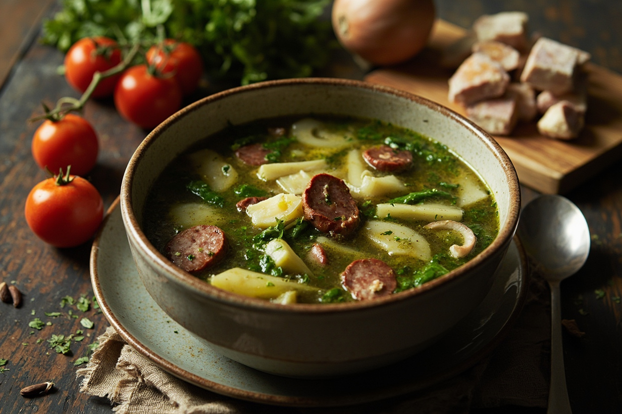 Caldo Verde, Sausage and Greens Soup