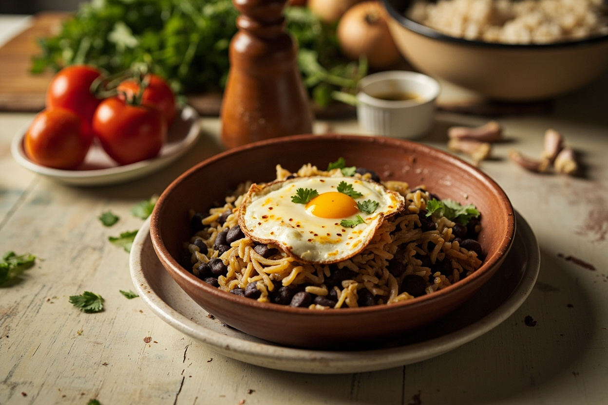 Calentado Rice and Beans Breakfast Skillet