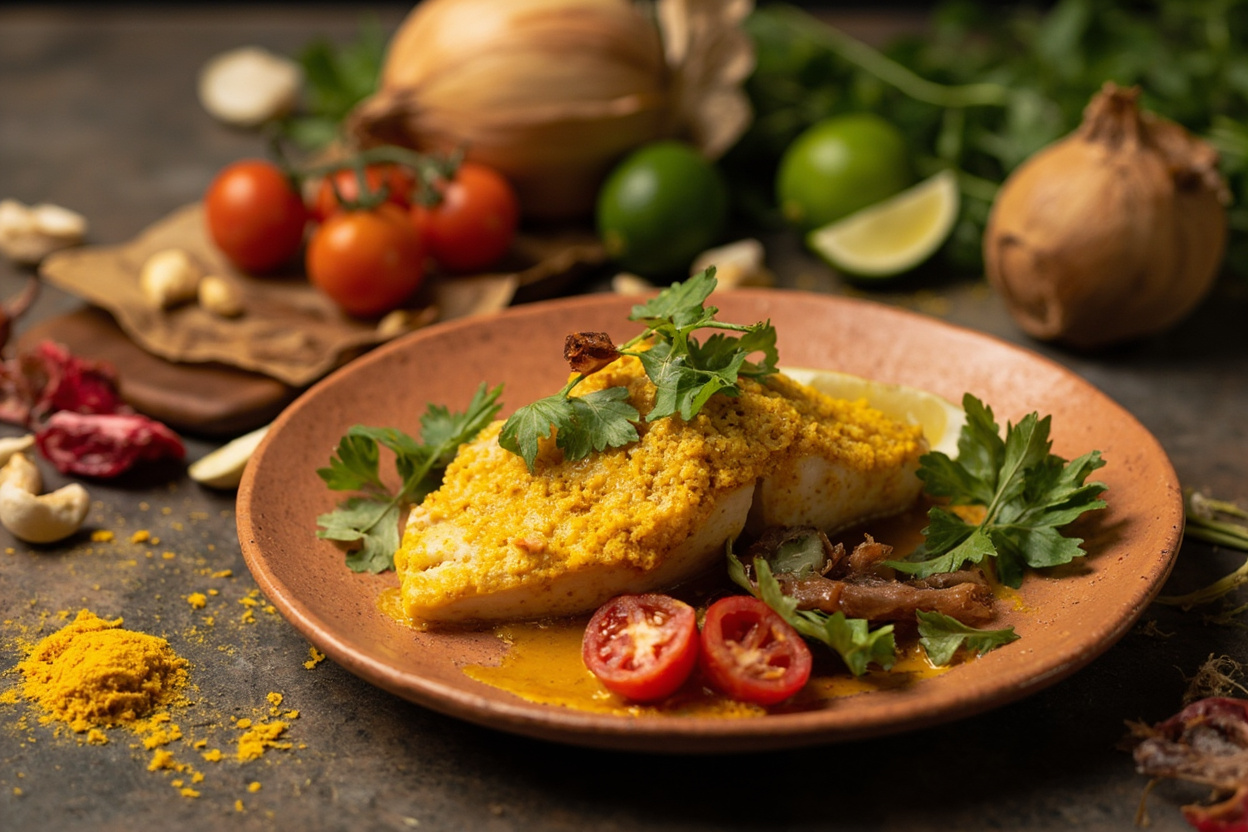 Cambodian Turmeric Cod with Lime and Ginger
