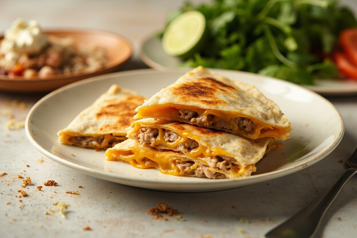 Canned Tuna and Cheese Quesadillas