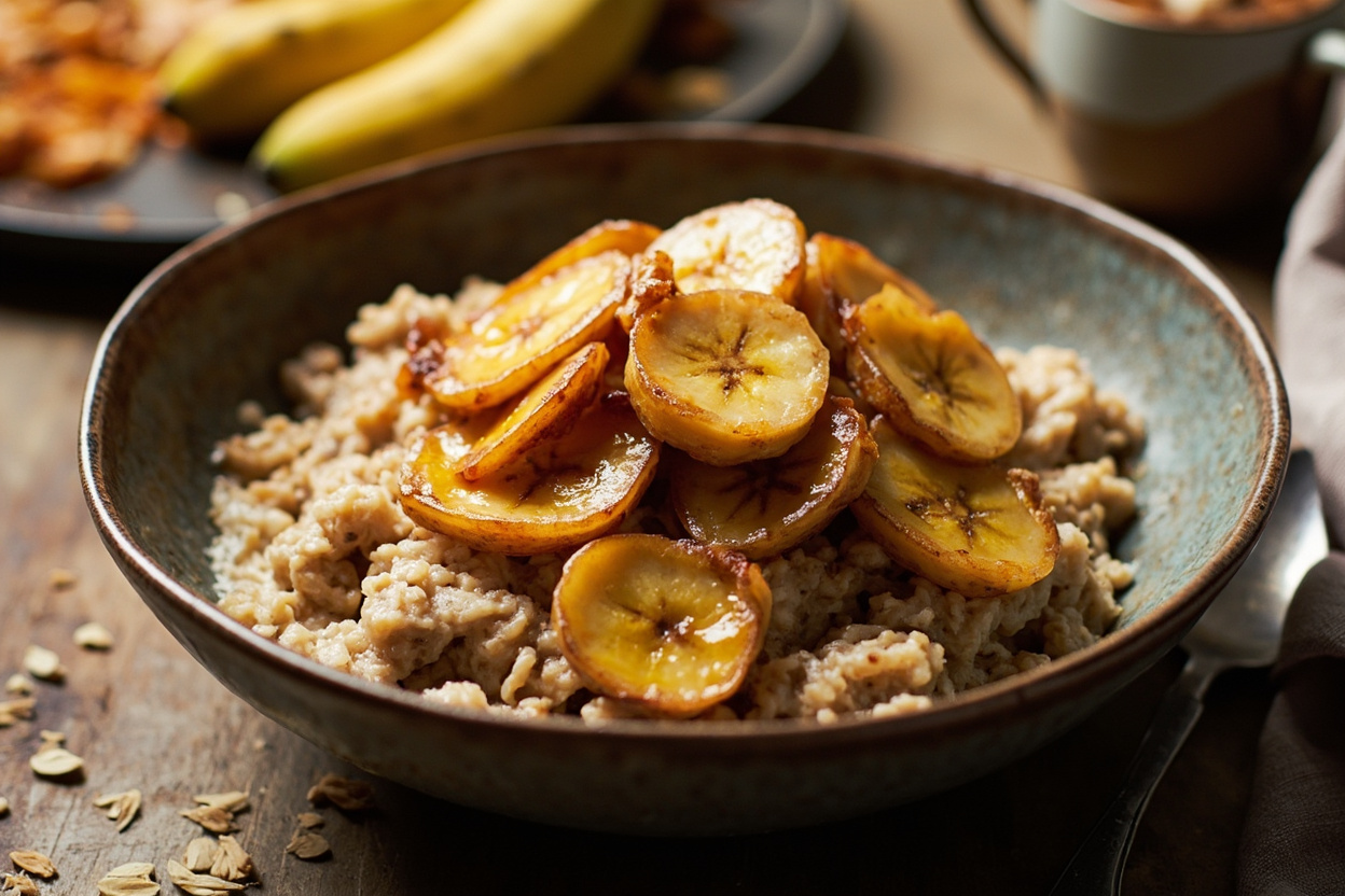 Caramelized Banana and Savory Oats