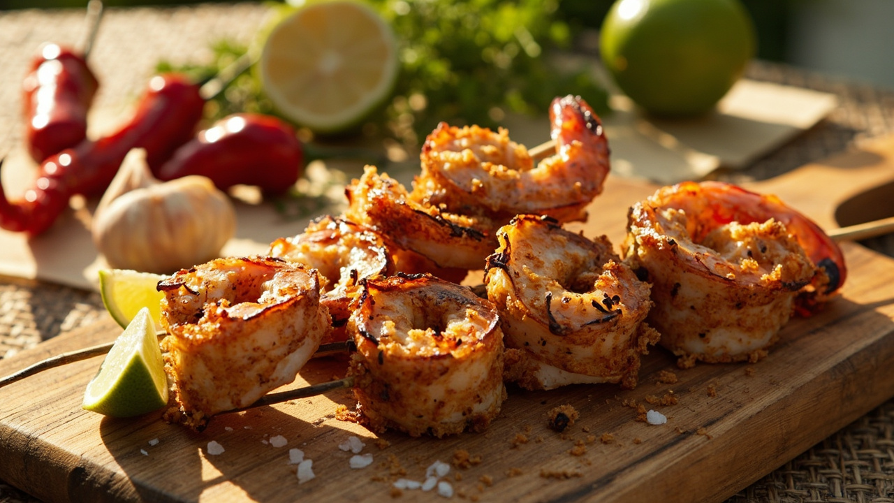 Caribbean Coconut Shrimp Skewers