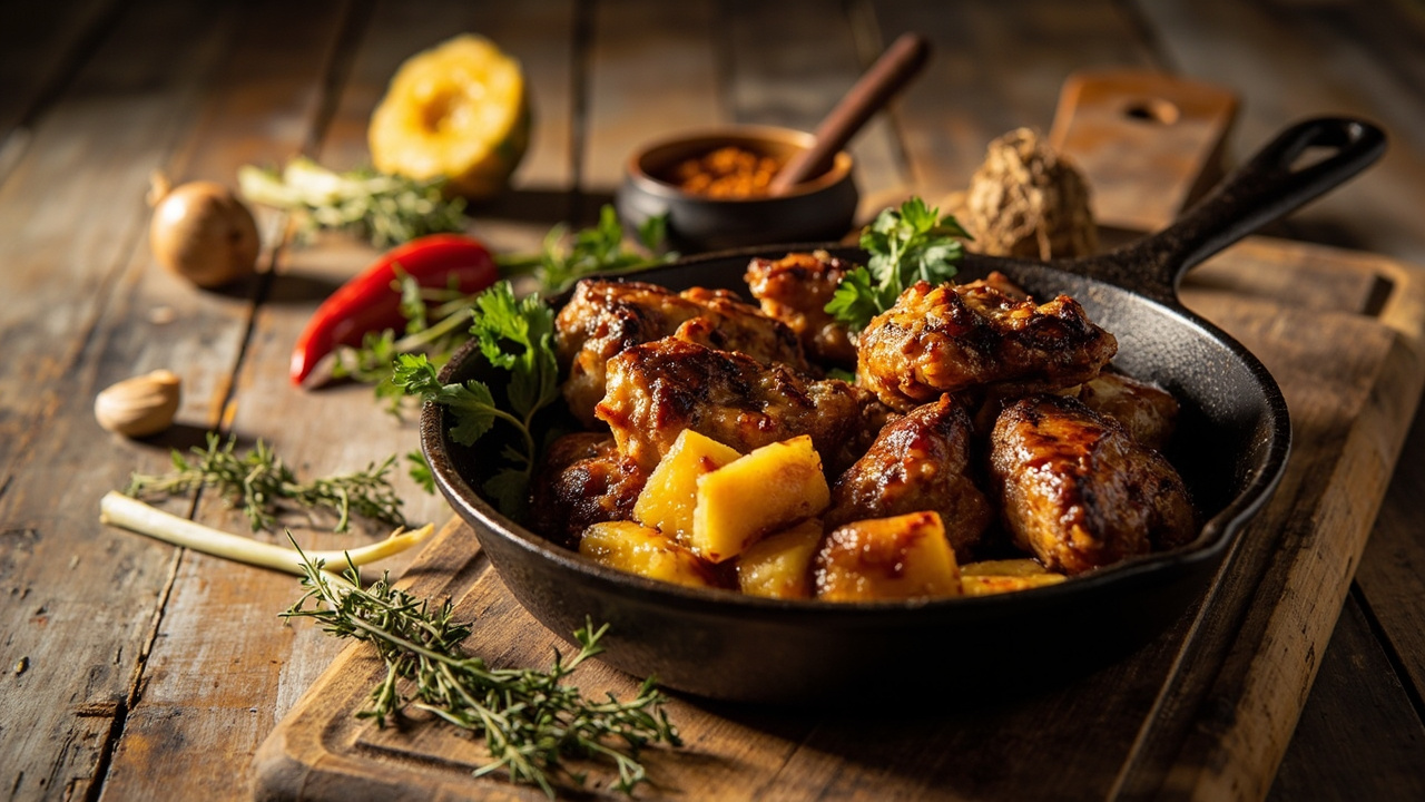 Caribbean Jerk Chicken Thigh Bites with Pineapple