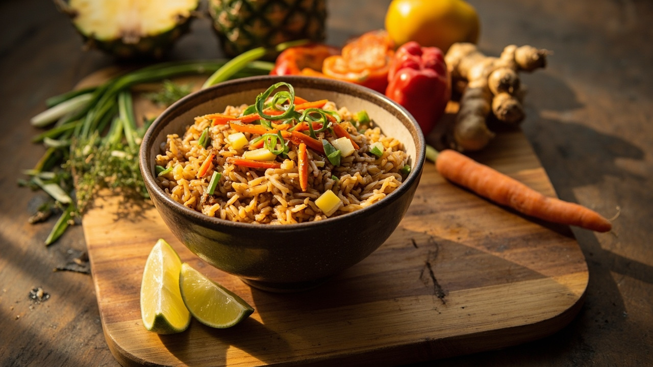 Caribbean Pineapple Fried Rice
