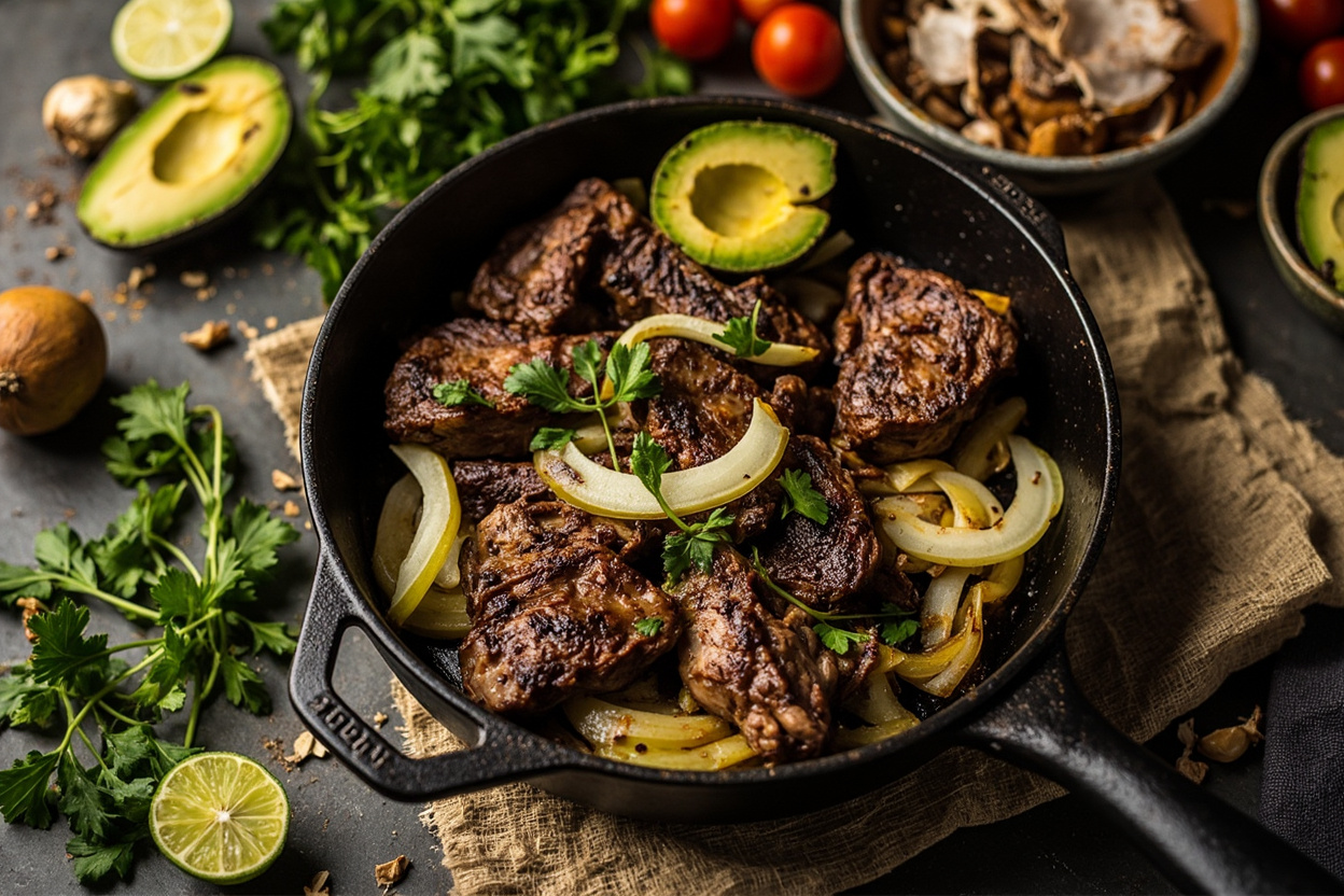 Carne Asada Skillet with Charred Lime