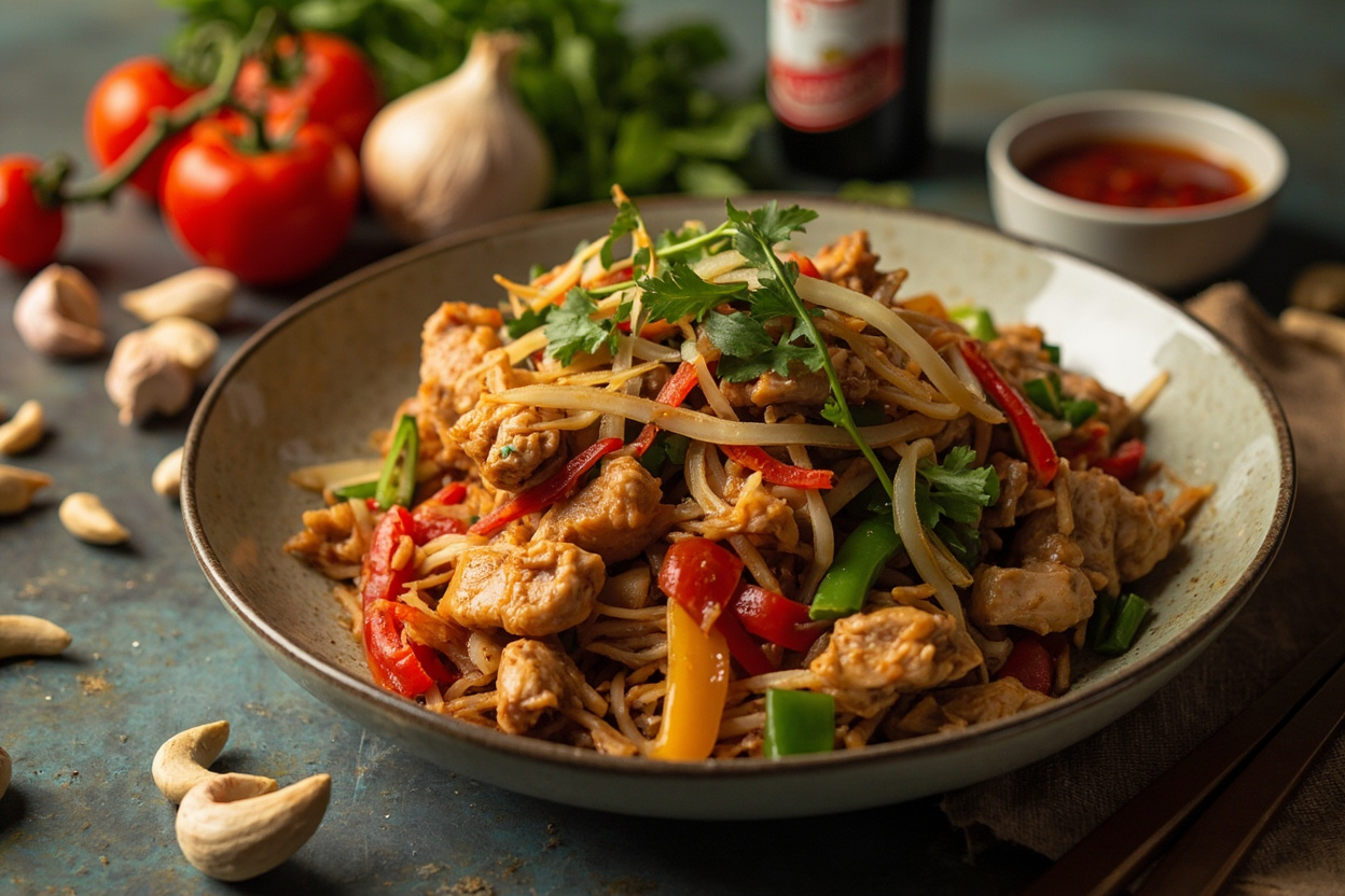 Cashew Chicken and Pepper Stir-Fry