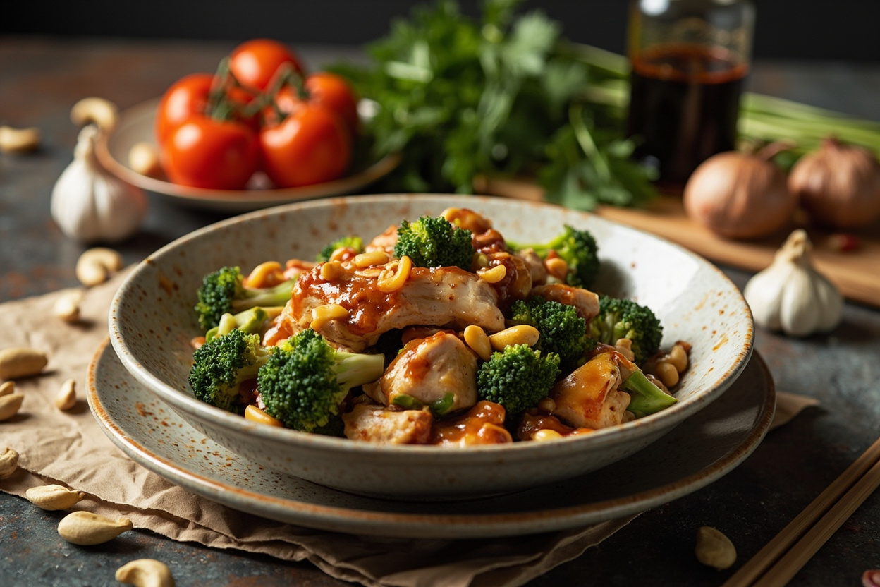 Cashew Chicken Stir-Fry with Broccoli