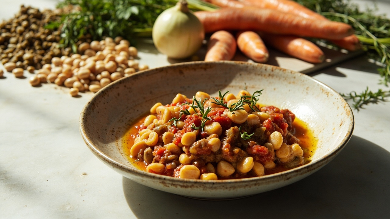 Cassoulet de Haricots Blancs aux Lentilles