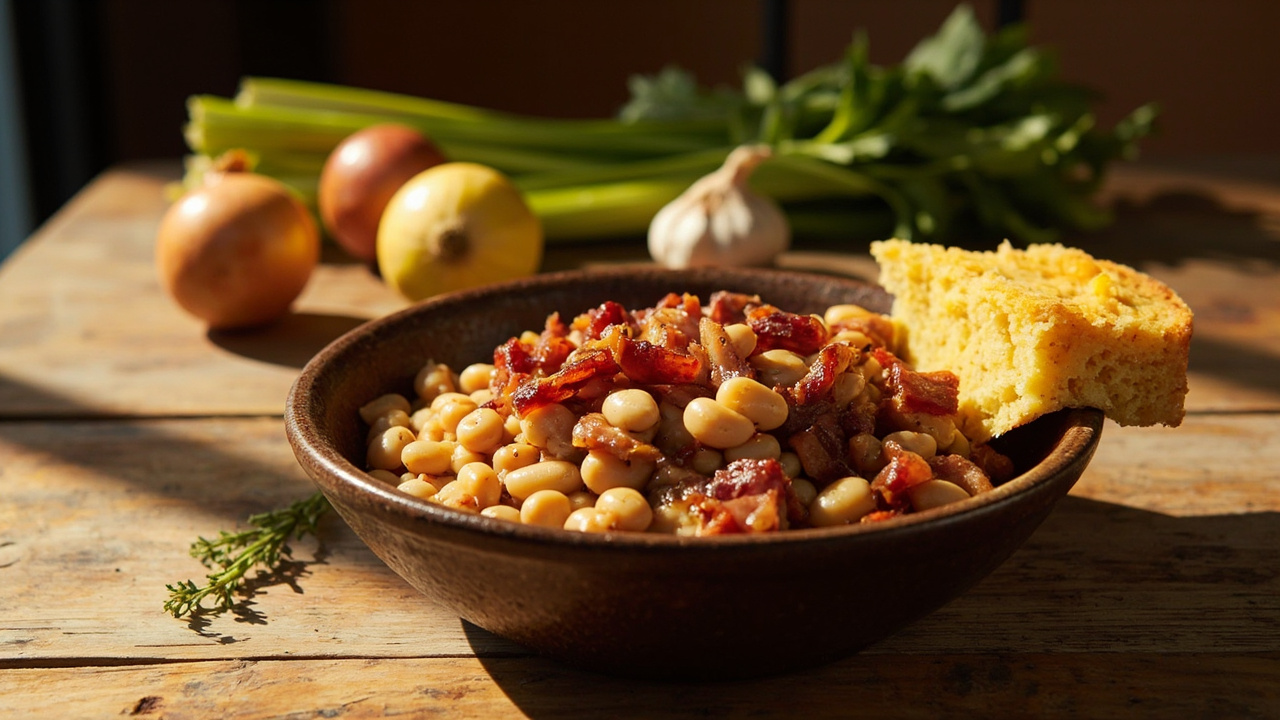 Cast Iron Bacon and White Bean Skillet
