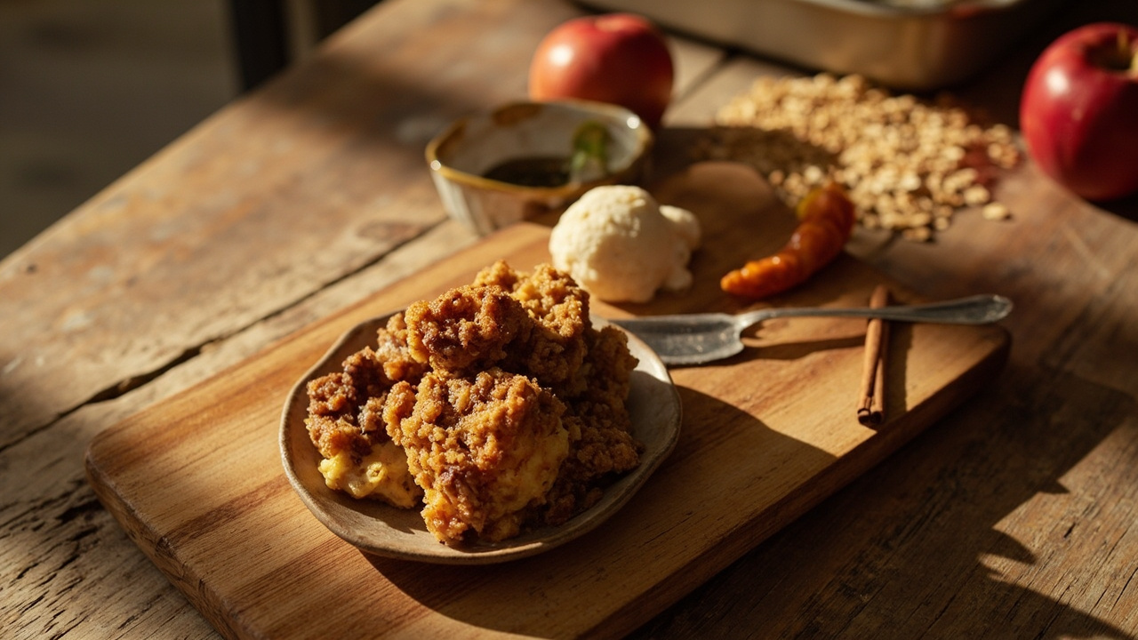 Cayenne Apple Crisp with Cinnamon and Cloves