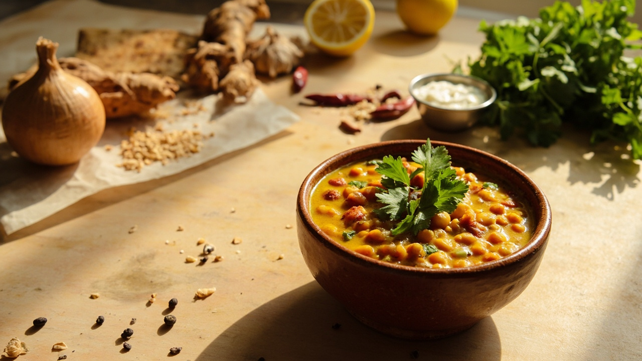 Chana Dal Tadka — Yellow Chickpeas with Sizzling Spice Tempering