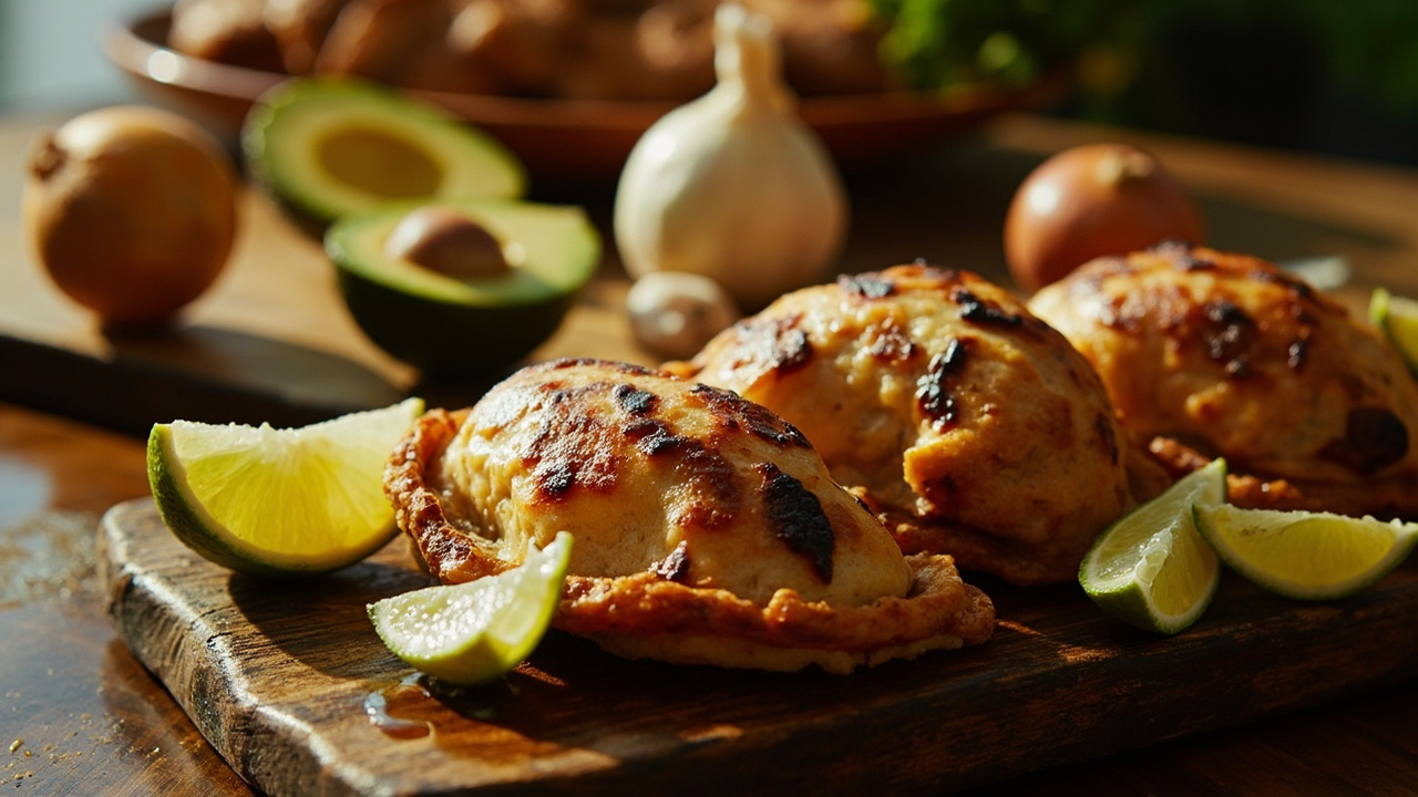 Charred Chicken Empanadas with Avocado