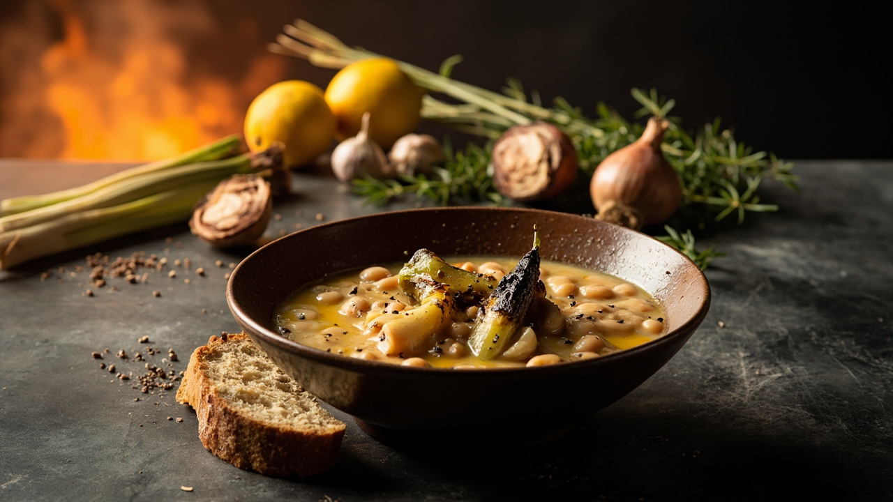 Charred Leeks and White Bean Stew