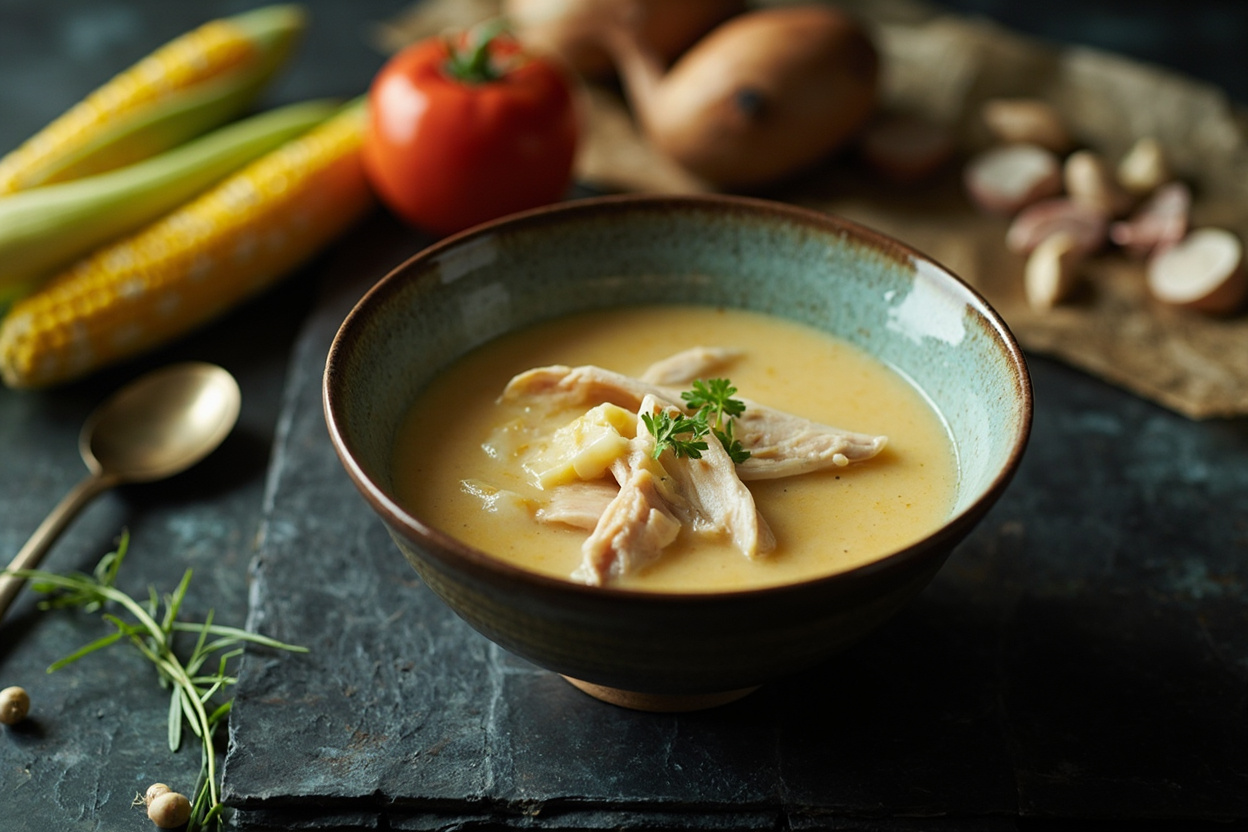 Chicken and Corn Velvet Soup