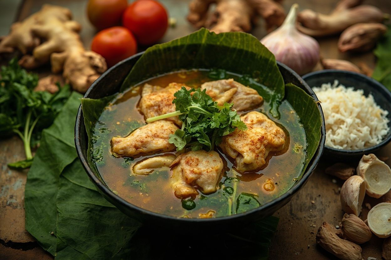 Chicken Tinola Ginger Soup with Chard