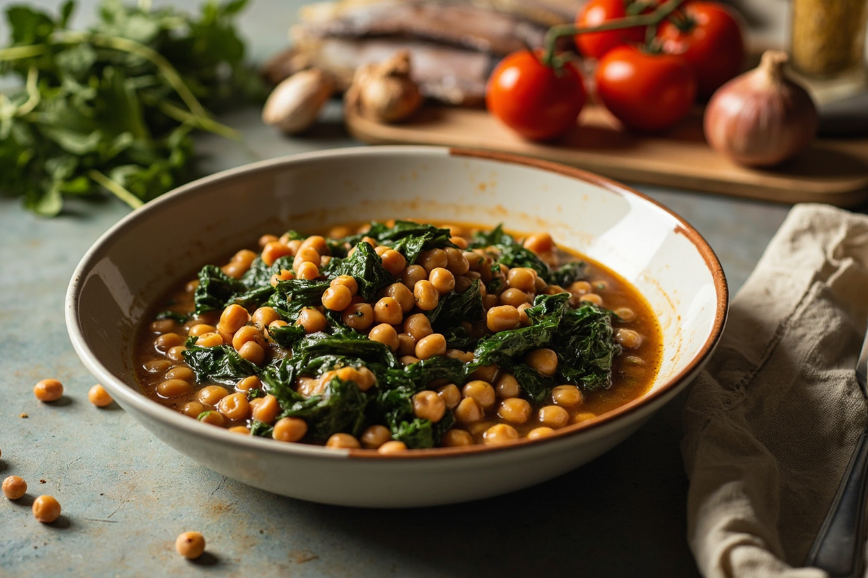 Chickpea and Spinach Stew with Cumin