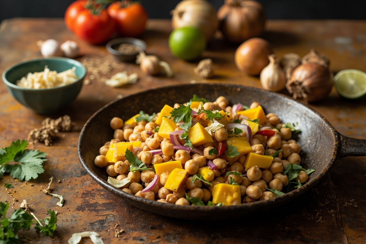 Chickpea Chaat with Mango and Lime