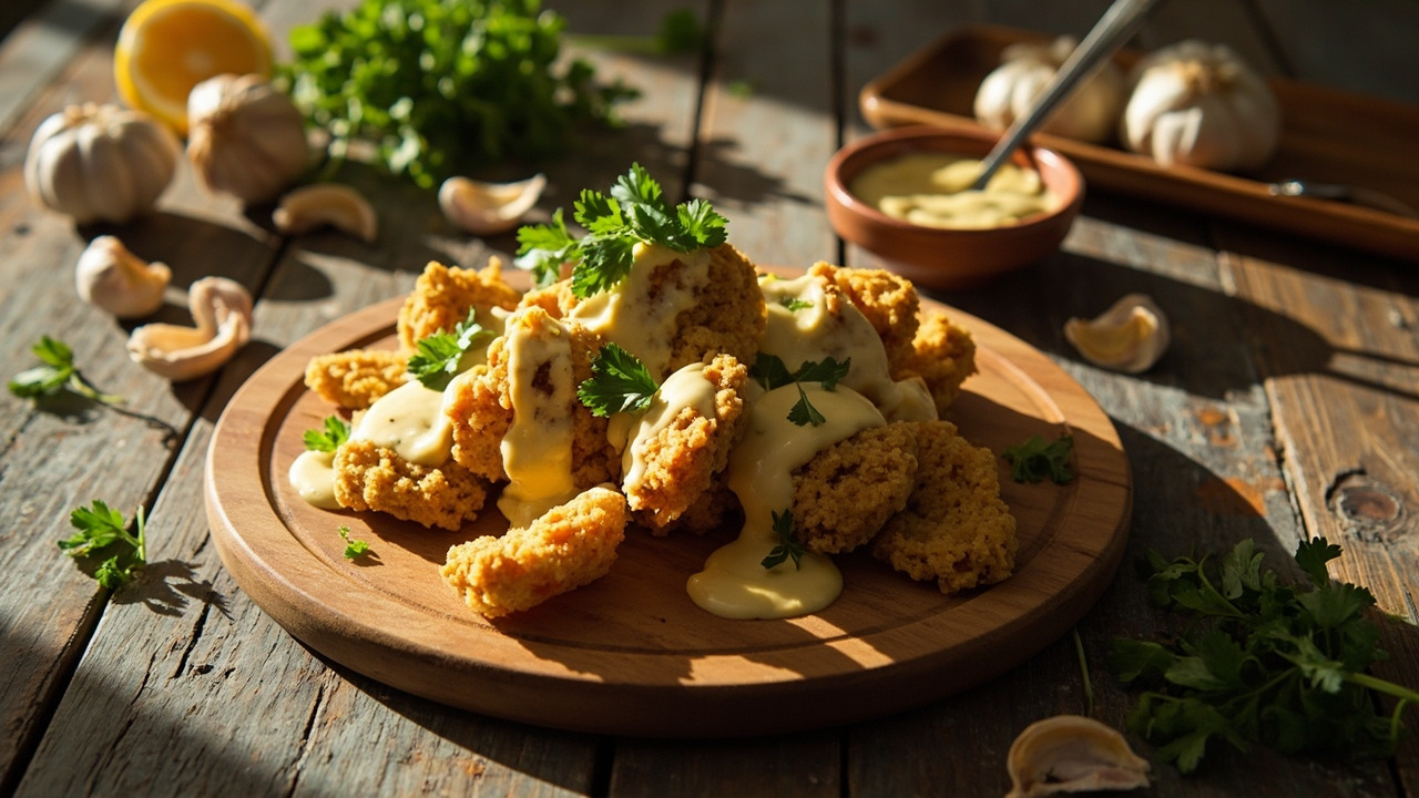 Chickpea Flour Fried Clams with Garlic Aioli