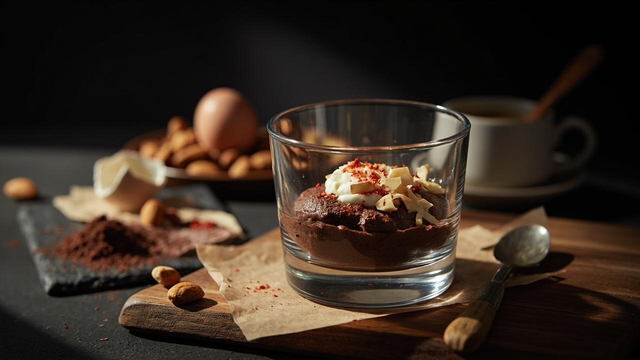 Chile‑Cayenne Chocolate and Yogurt Mousse