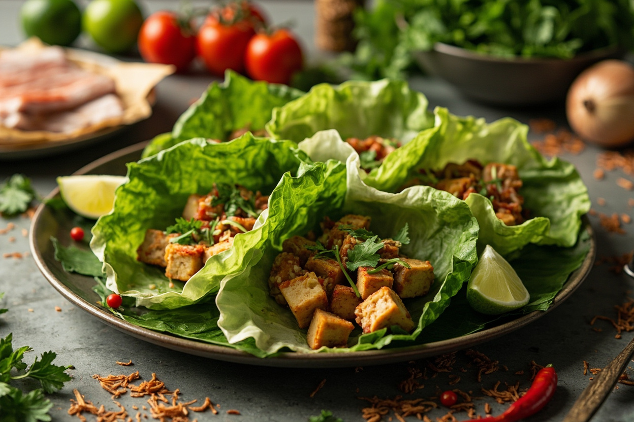 Chili-Lime Tofu Lettuce Cups