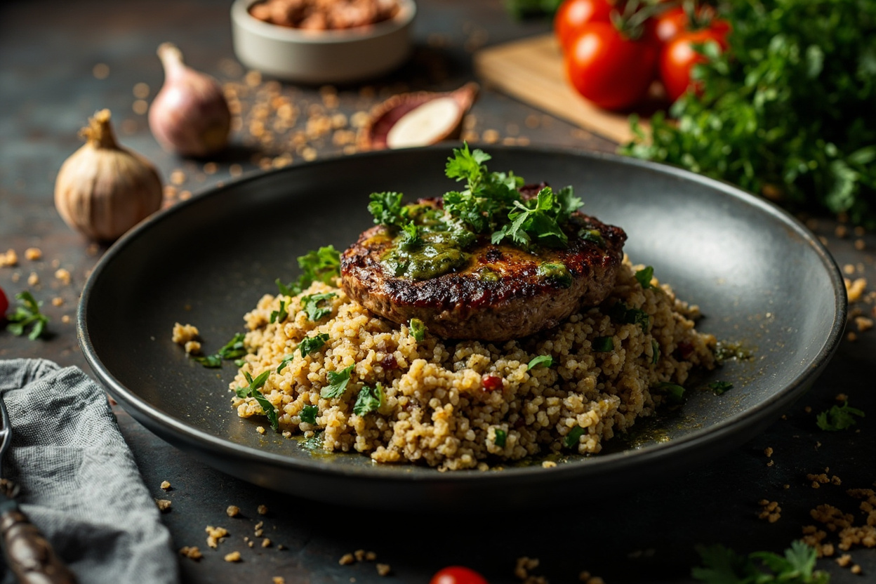 Chimichurri Beef and Herbed Quinoa