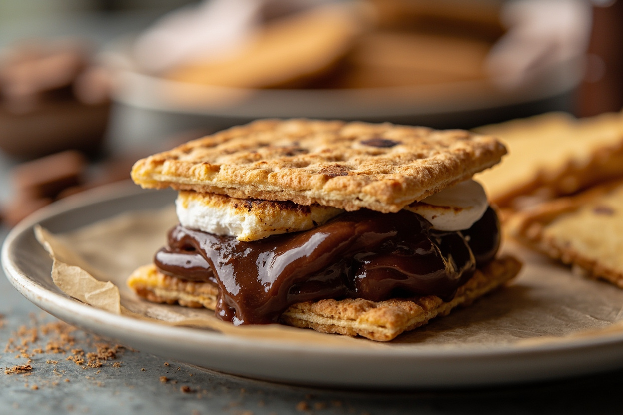 Chocolate Wafer and Marshmallow S'mores