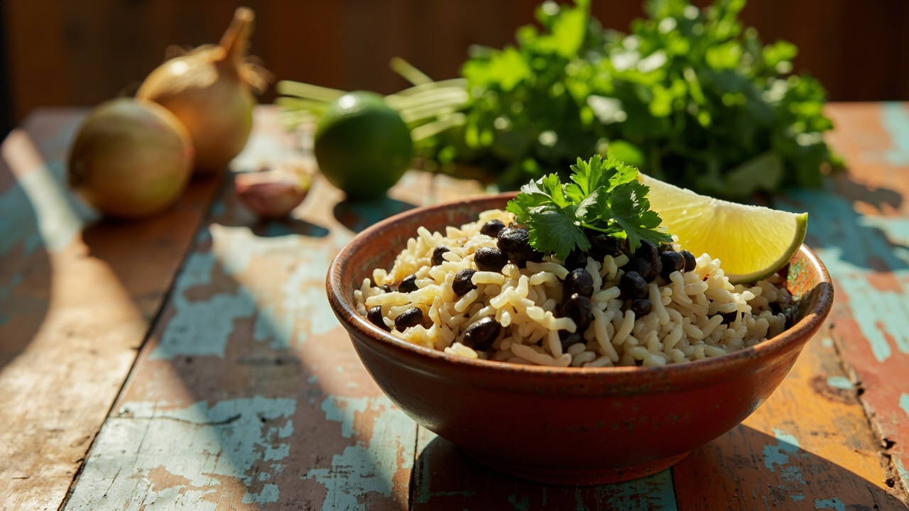 Cilantro-Lime Rice with Black Beans