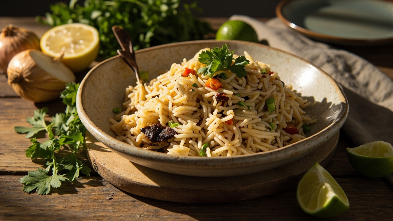 Cilantro Lime Rice with Coconut Char