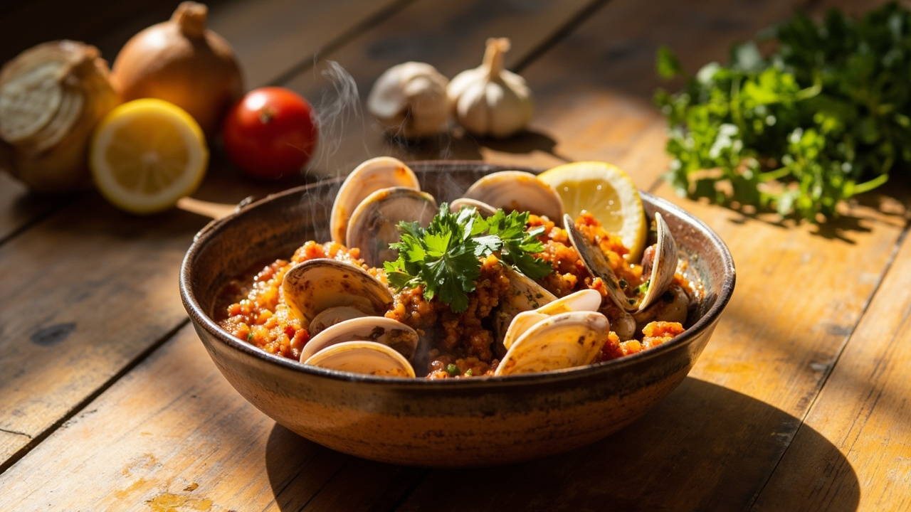 Clams with Sofrito and Fresh Parsley