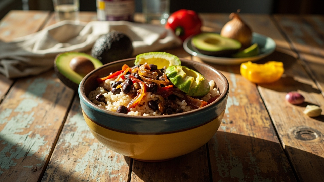 Coconut Black Bean Rice Bowl