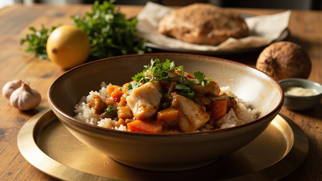 Coconut Cod and Sweet Potato Braise