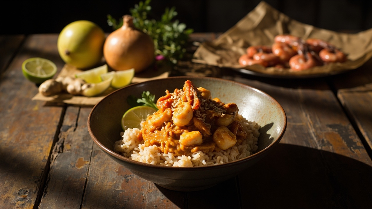 Coconut Curry Shrimp with Jasmine Rice