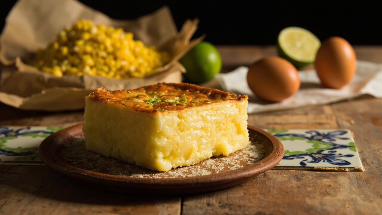 Coconut Lime Corn Pudding