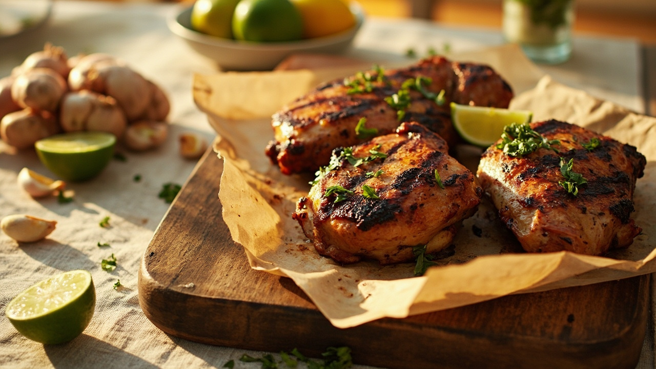 Coconut-Lime Grilled Chicken Thighs
