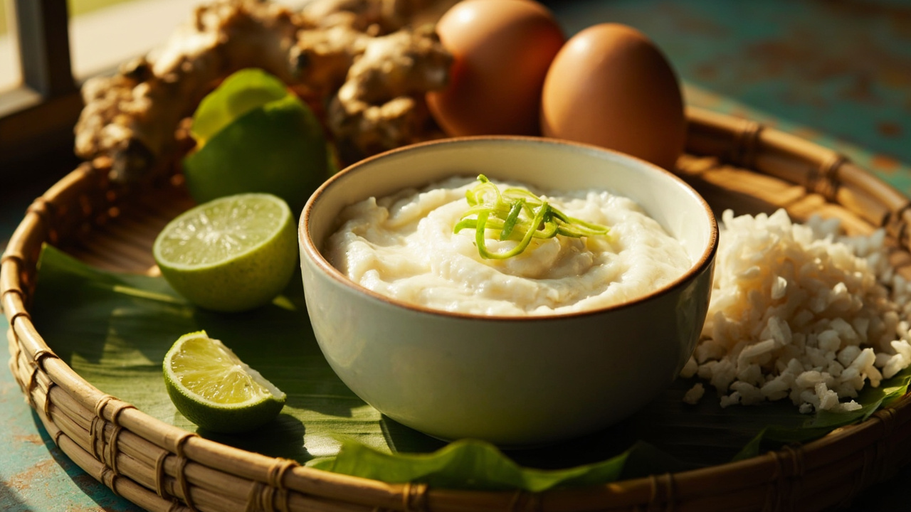 Coconut Rice Pudding with Ginger and Lime