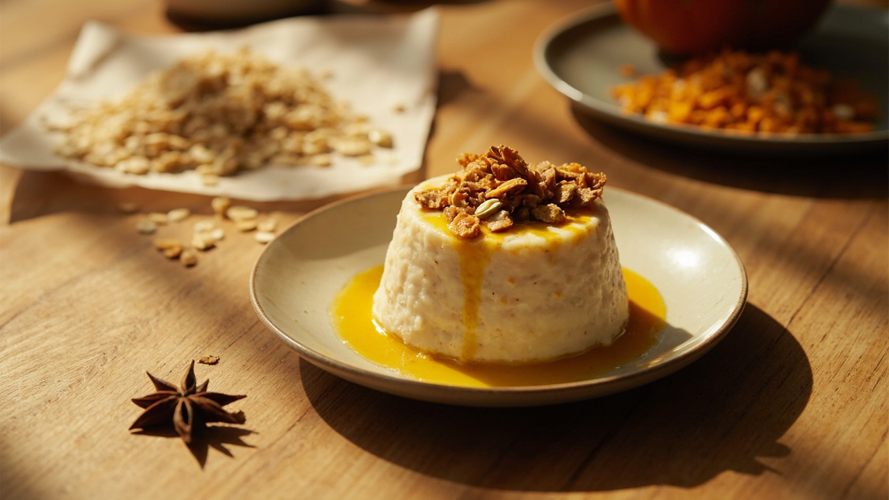 Coconut‑Rice Pudding with Star‑Anise and Candied Pumpkin‑Seed