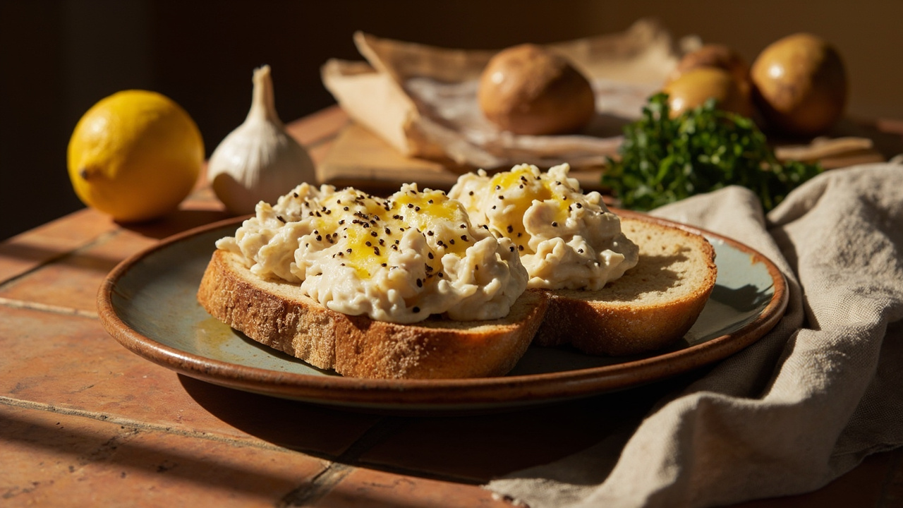 Cod and Garlic Confit Spread