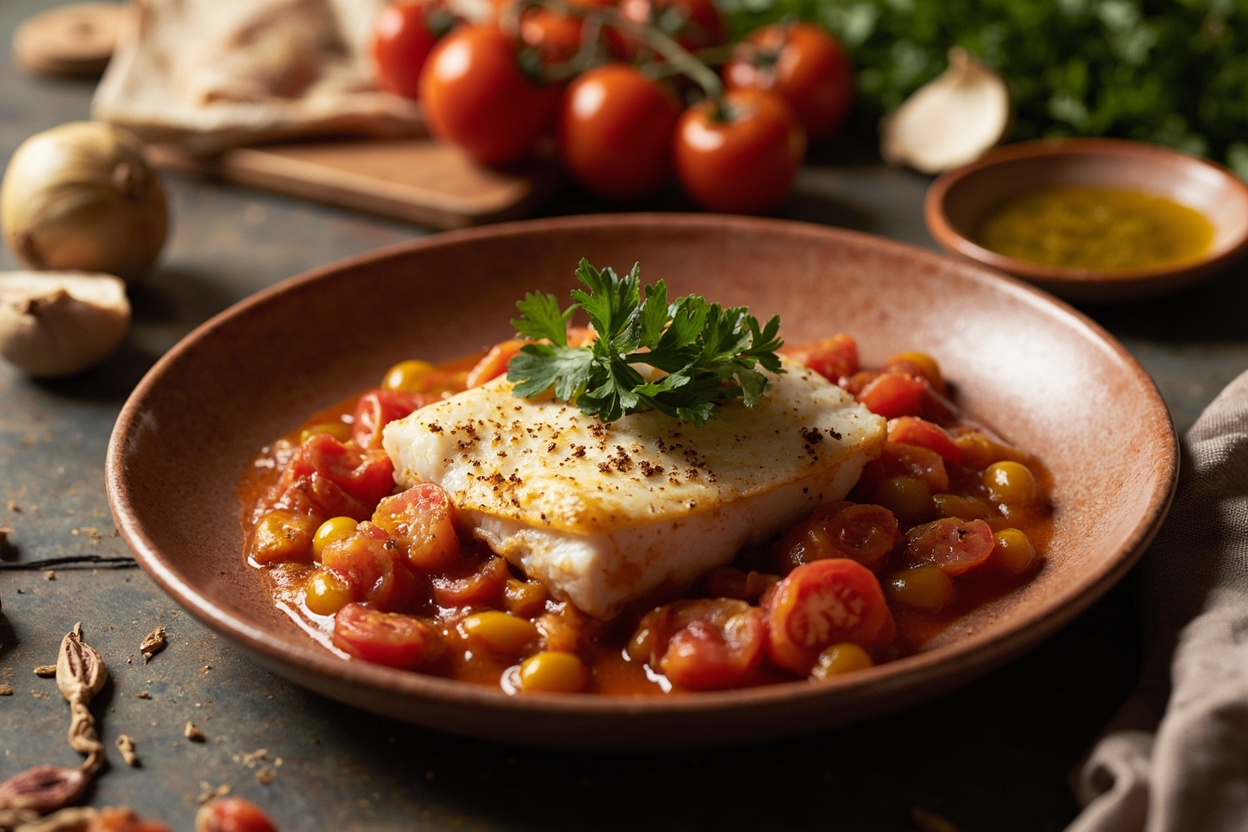 Cod Provencale Braised in Tomato
