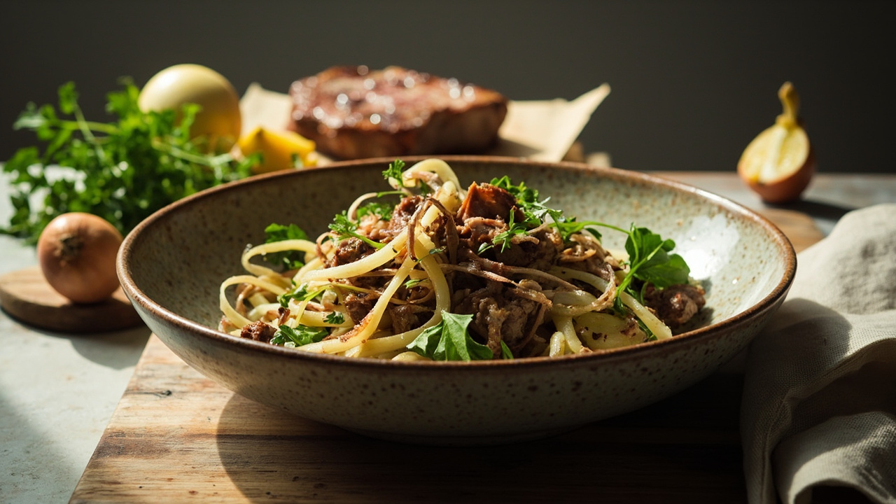 Cold Lamb and Buckwheat Salad with Charred Parsnip